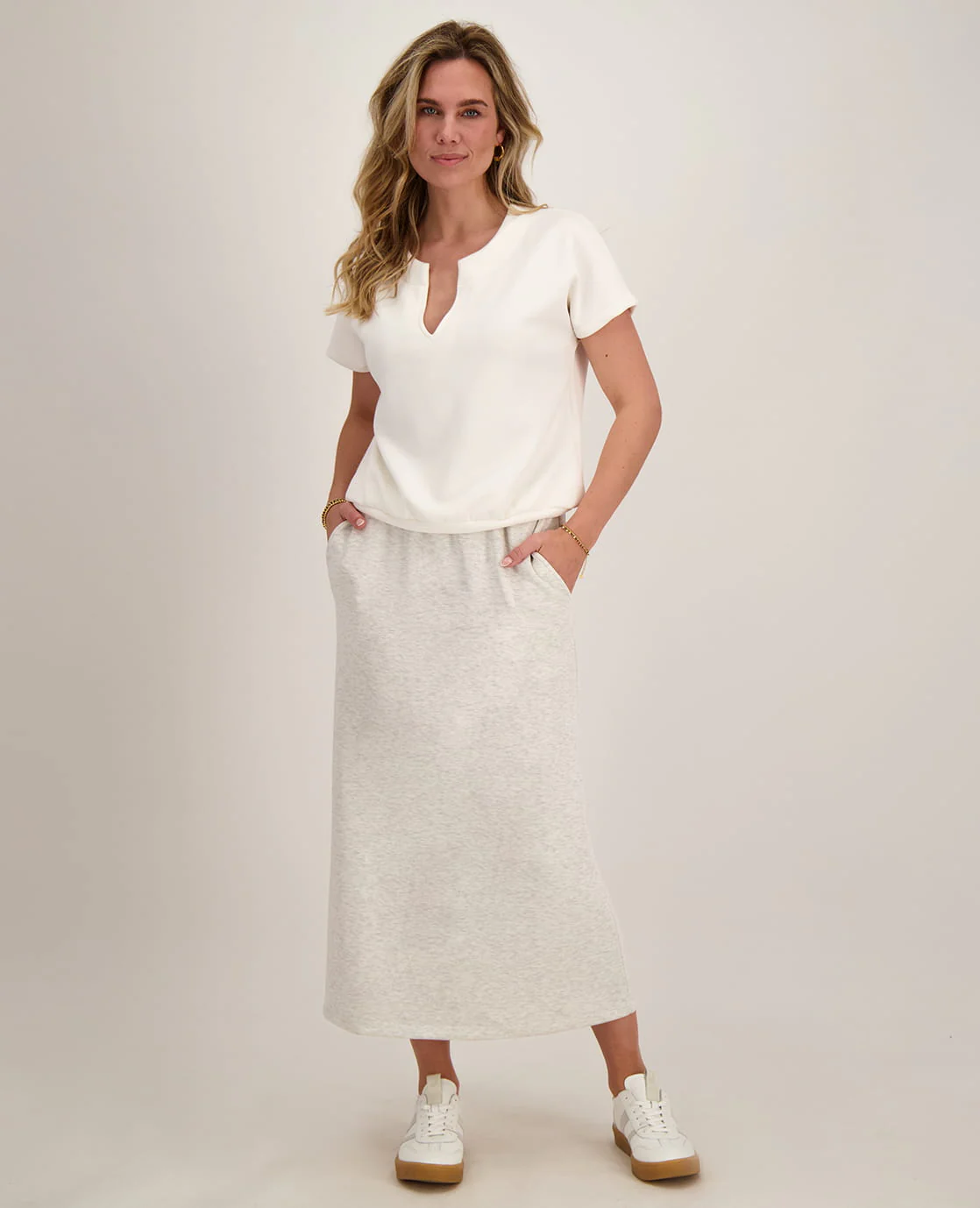 Skirt Emy | Light Grey Melange - Image 8