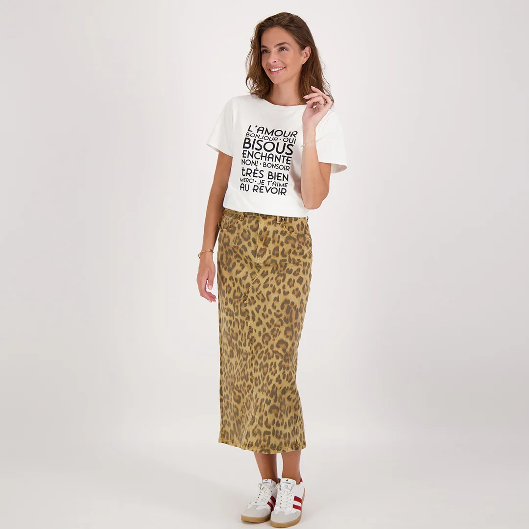 Skirt Panthère Stretch Denim | Multicolor