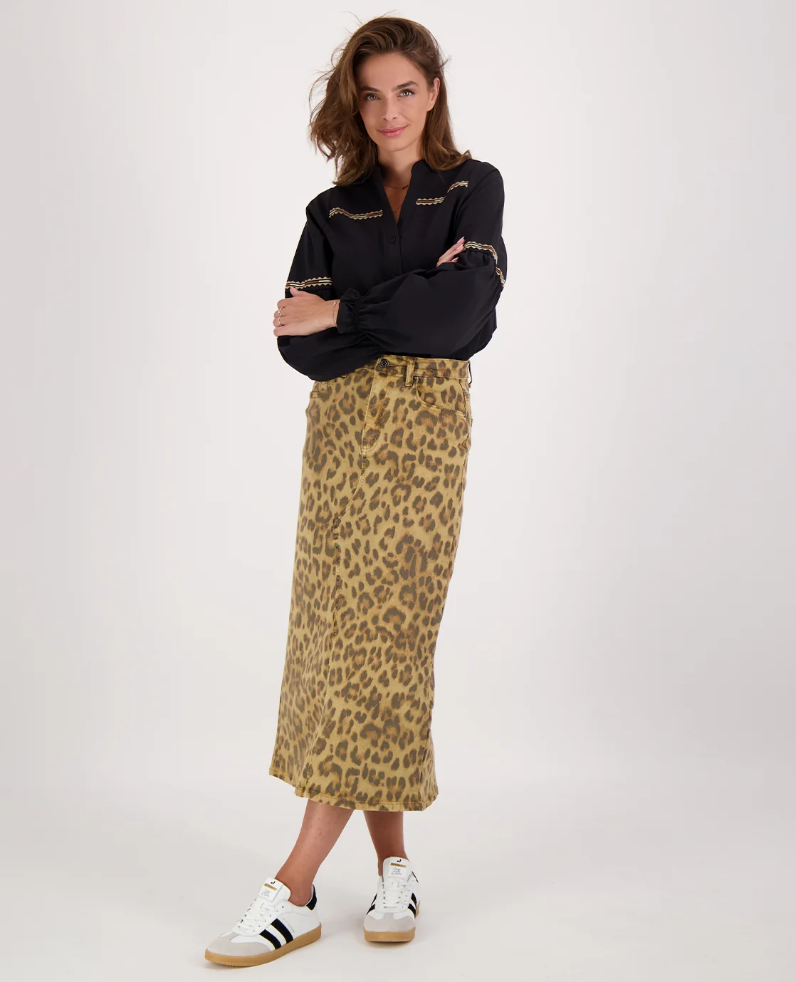 Skirt Panthère Stretch Denim | Multicolor - Image 7