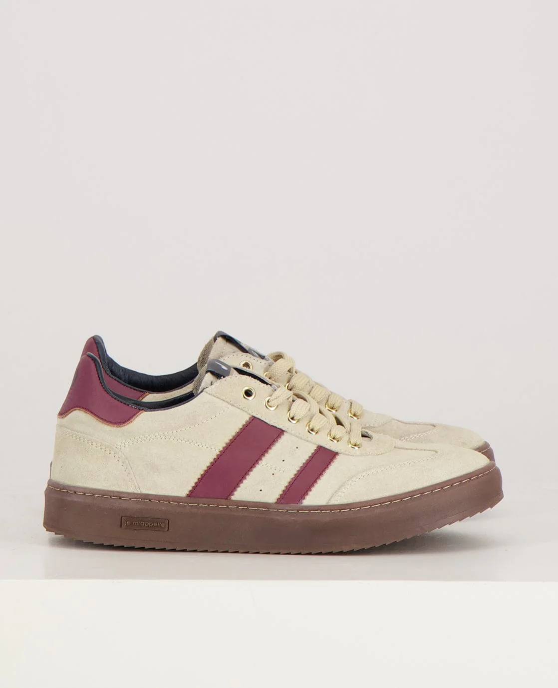 Sneakers Stripes | Greige/Burgundy - Image 4