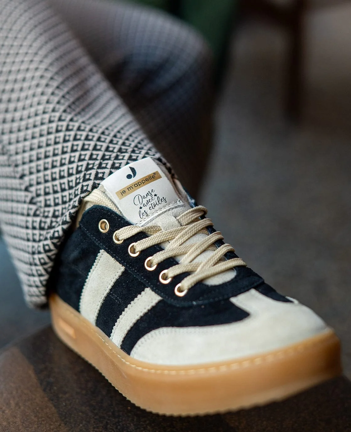 Sneakers Stripes | Zwart/Greige - Image 3