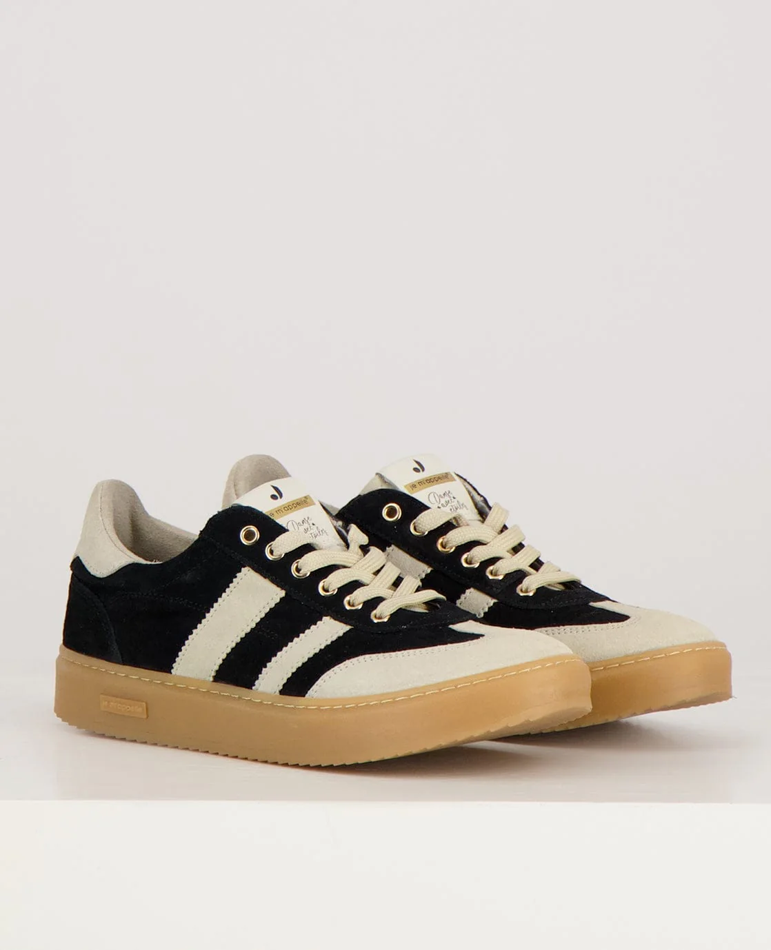 Sneakers Stripes | Zwart/Greige - Image 4