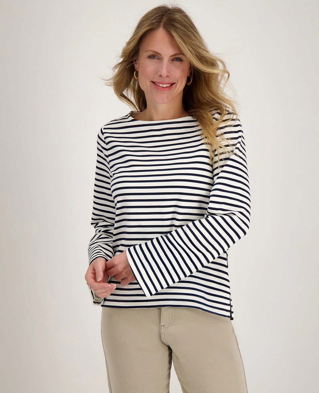 Sweater Lois | Porselein Wit / Donkerblauw - Image 3