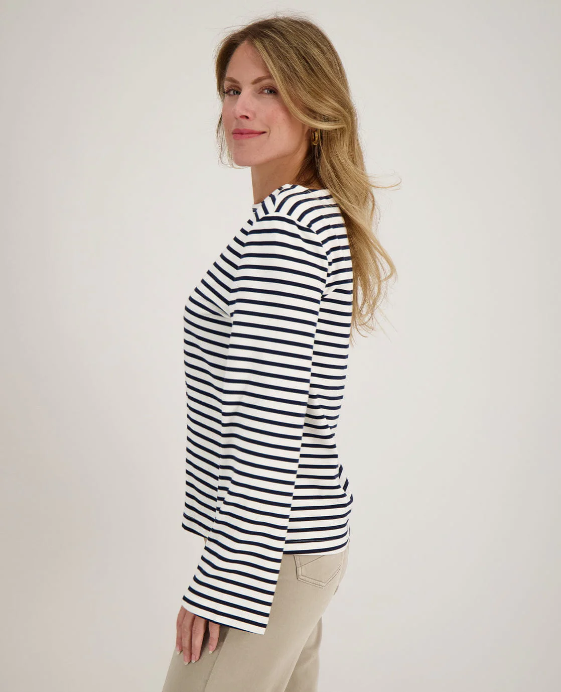 Sweater Lois | Porselein Wit / Donkerblauw - Image 5