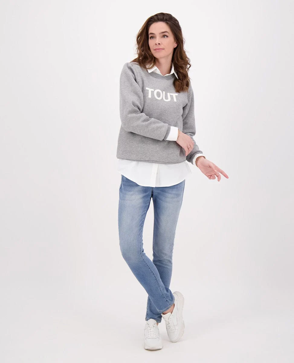 Sweater Tout | Light Grey Melange - Image 13