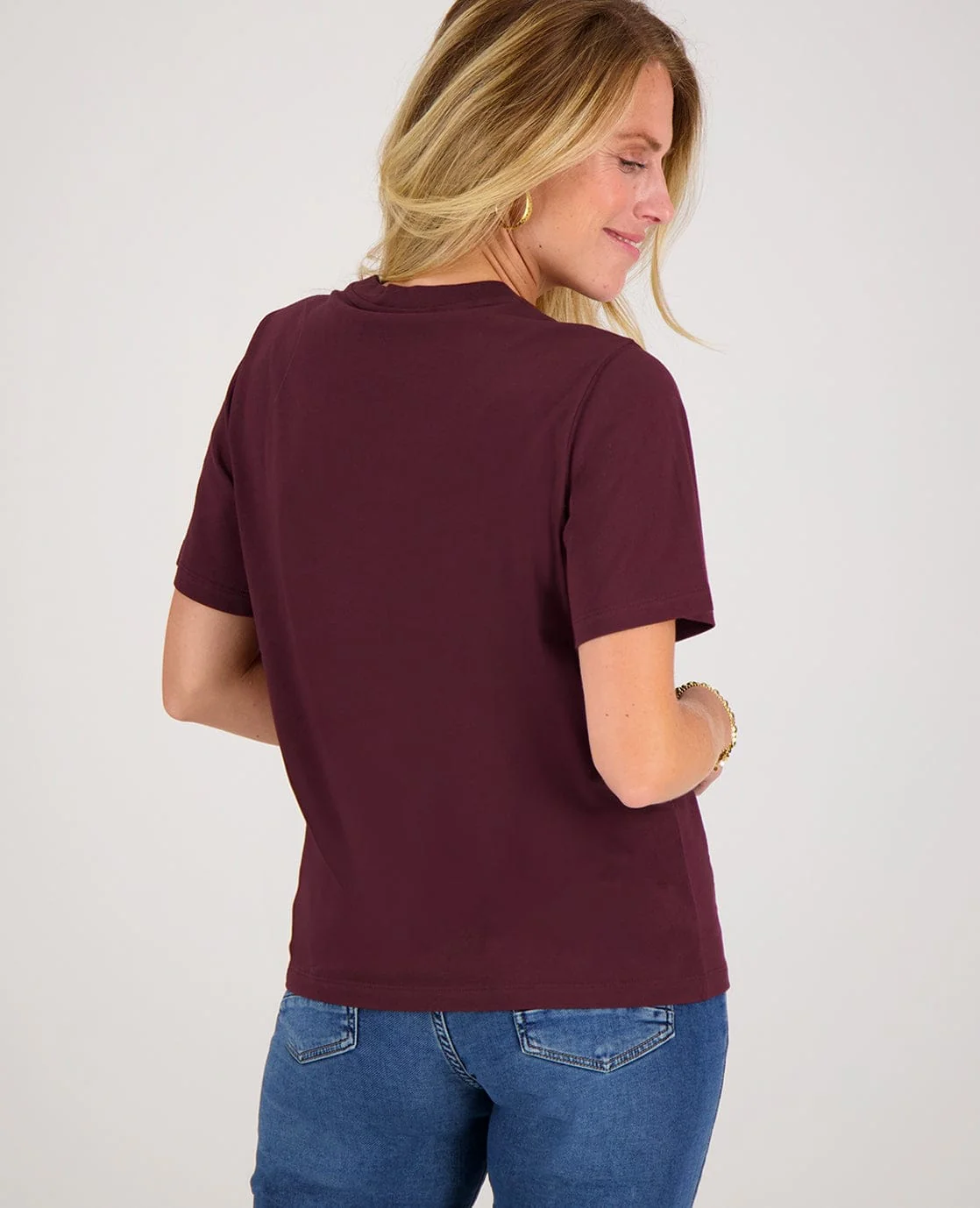 Tee Flower | Burgundy - Image 6