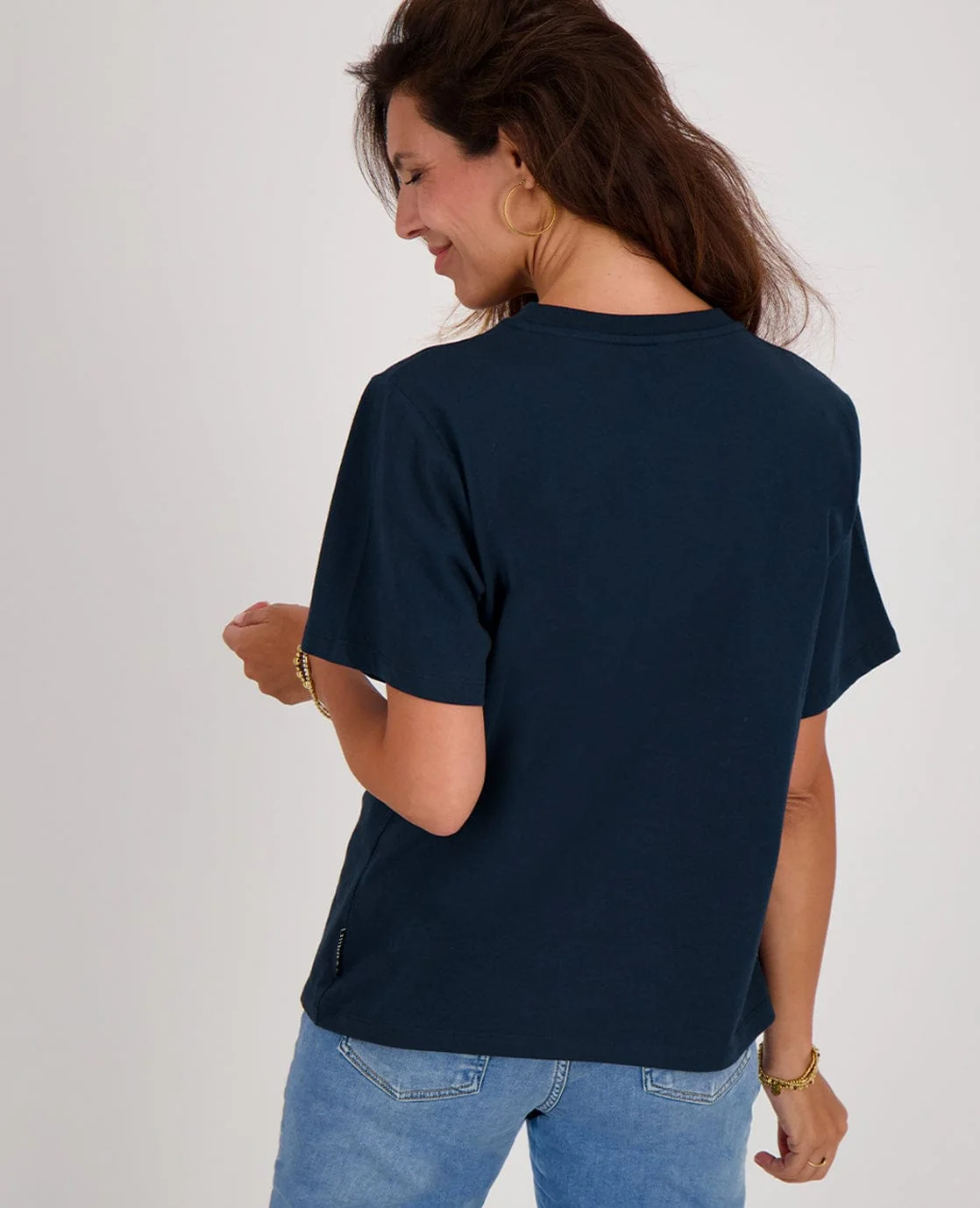 Tee Flower | Donkerblauw - Image 5