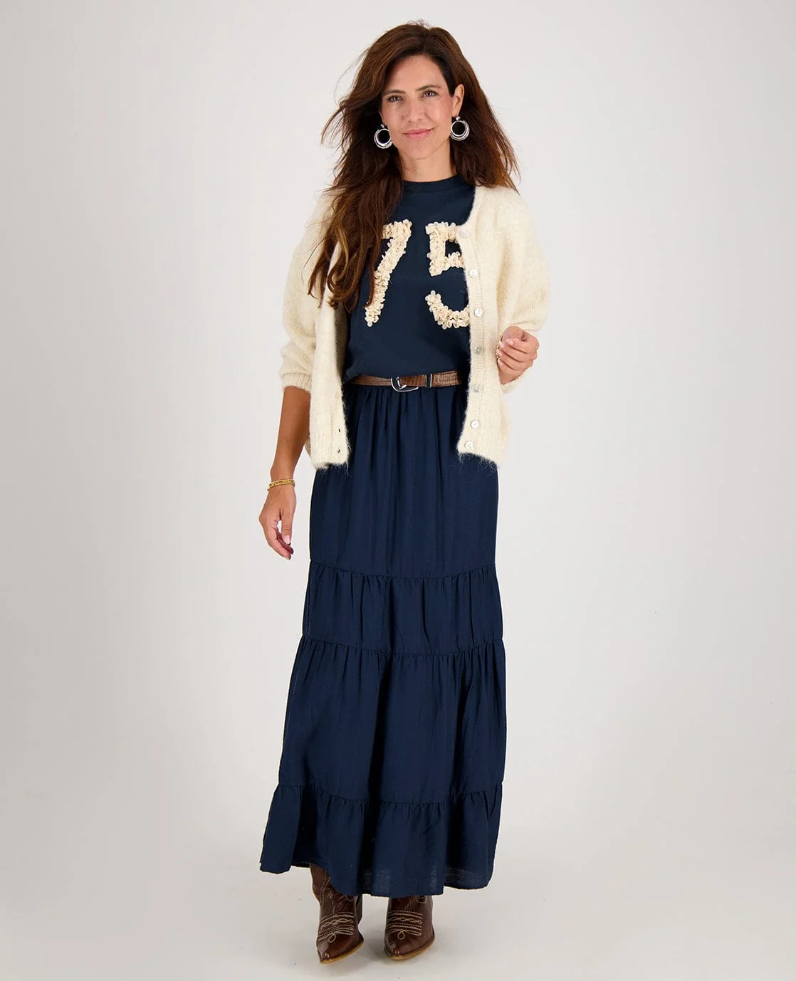 Tee Flower | Donkerblauw - Image 8