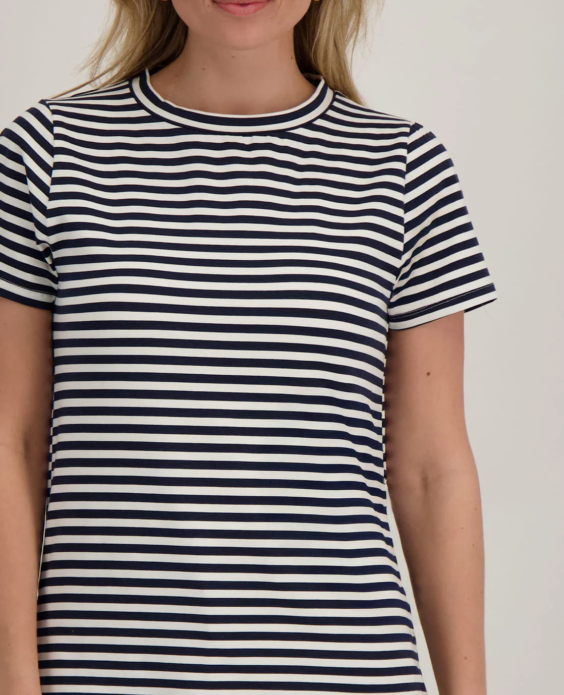 Tee Stripes | Porselein Wit / Donkerblauw - Image 3