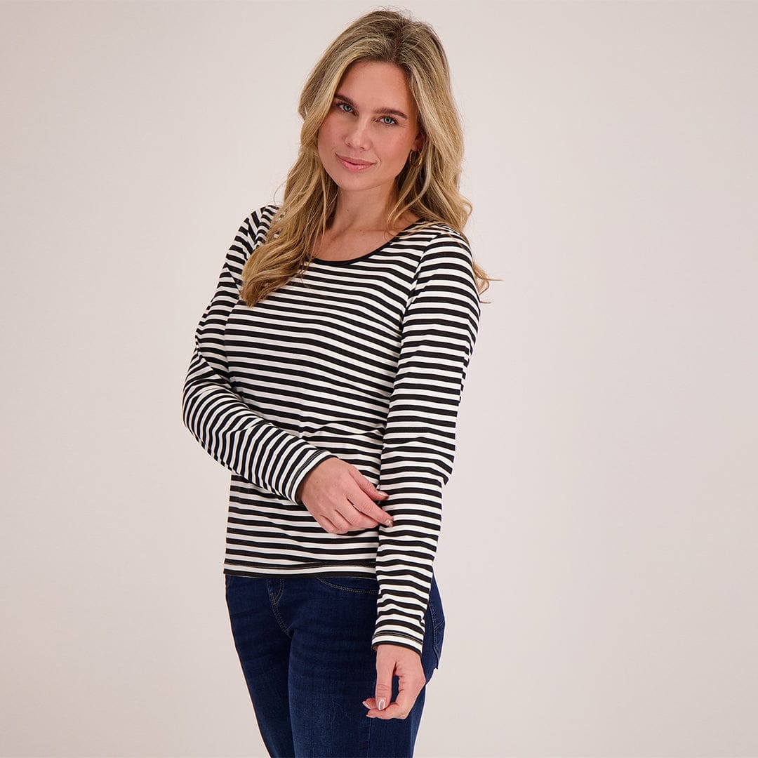 Tee Stripes | Zwart/Porselein wit - Image 8
