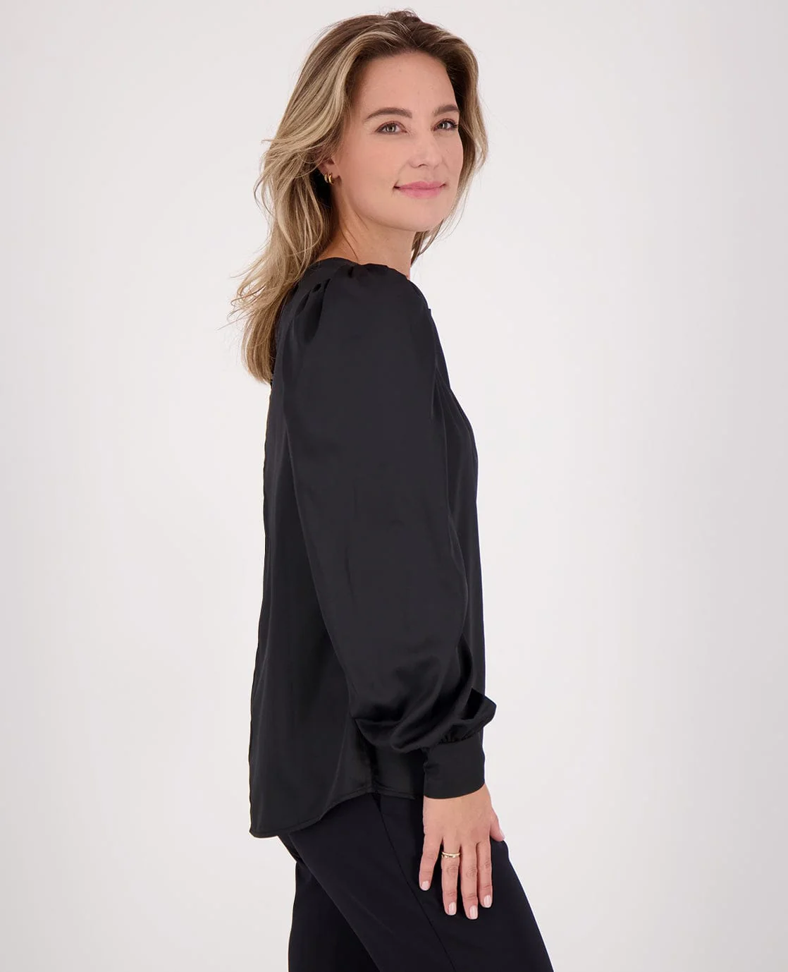Top Madeleine Satin | Zwart - Image 4