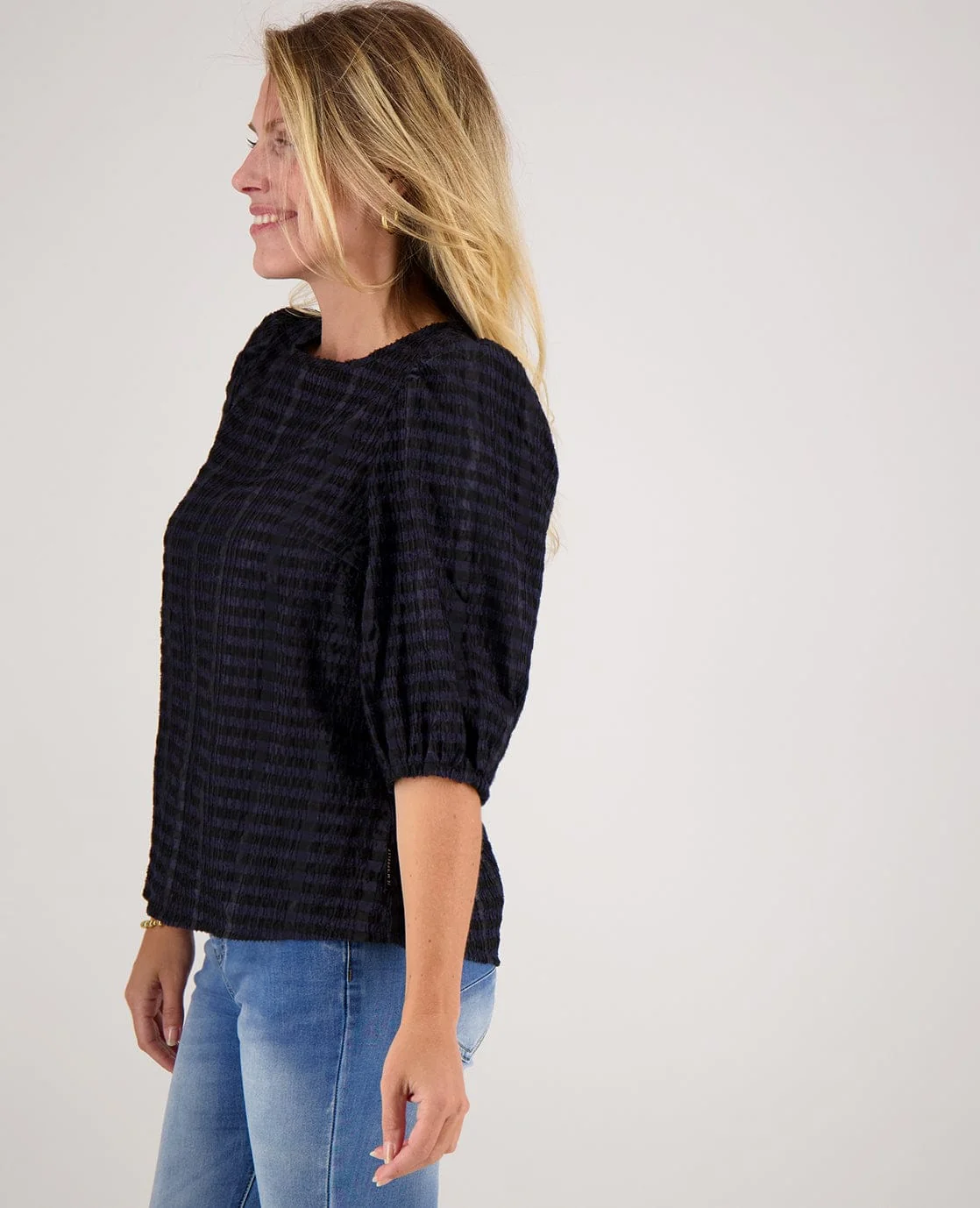 Top Marlou | Zwart/Donkerblauw - Image 4