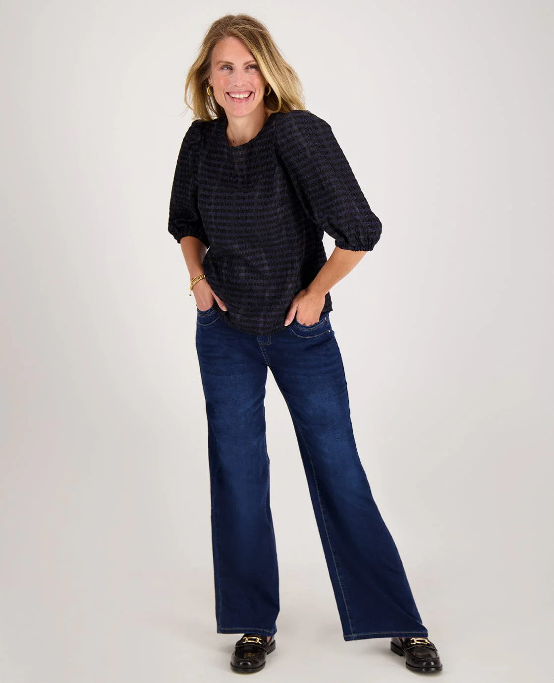Top Marlou | Zwart/Donkerblauw - Image 8