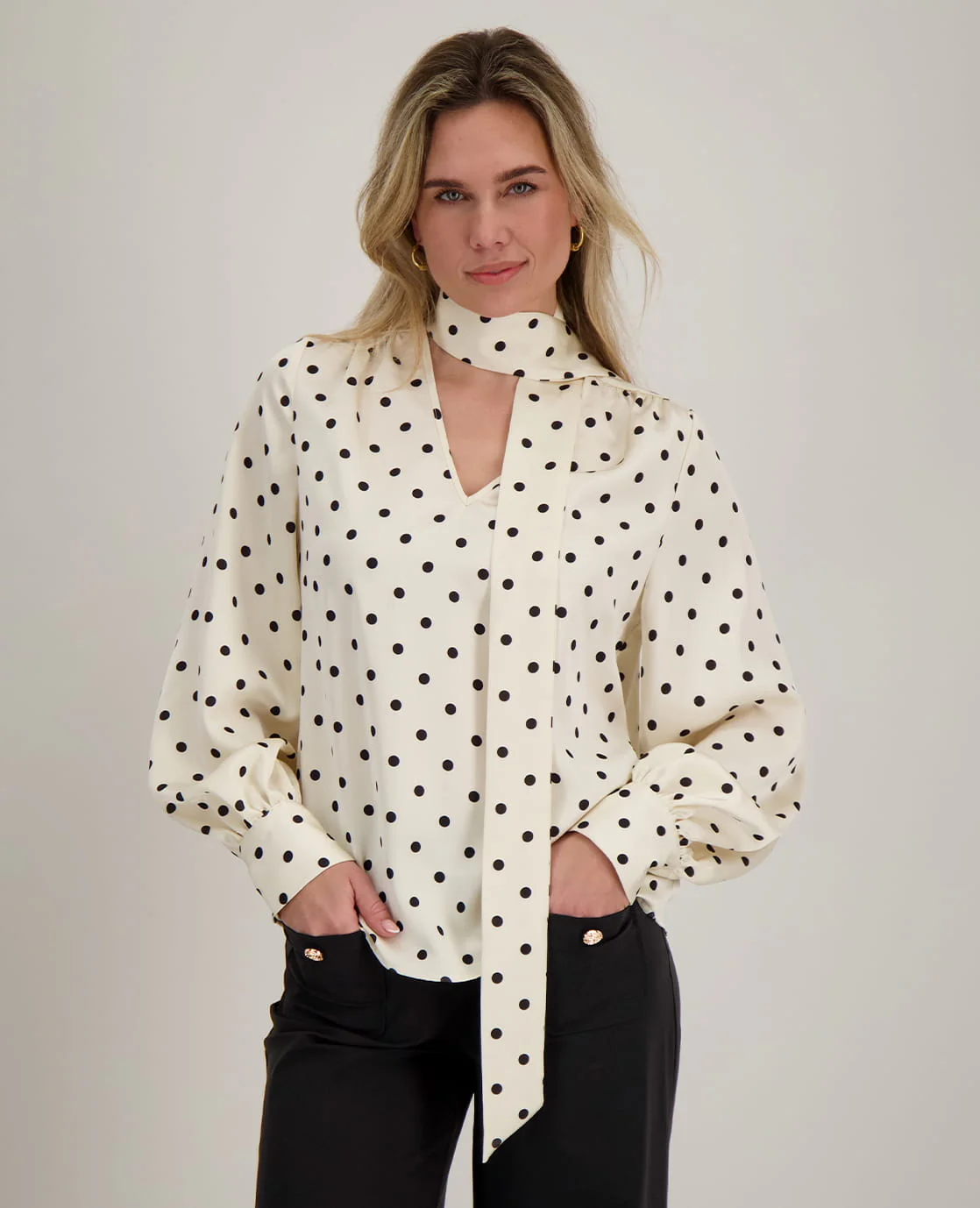 Top Milou | Porselein Wit / Zwart