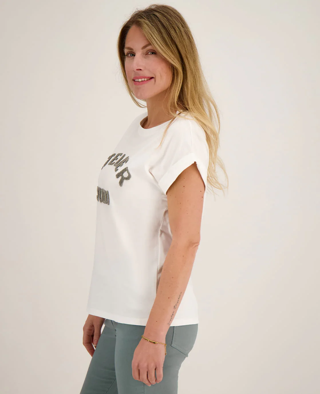 Top Romy | Wit / Grey Melange - Image 4