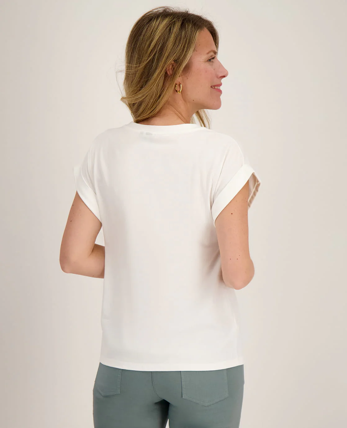 Top Romy | Wit / Grey Melange - Image 6