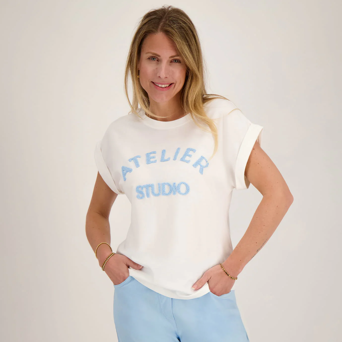 Top Romy | Wit / Sky Blue - Image 2