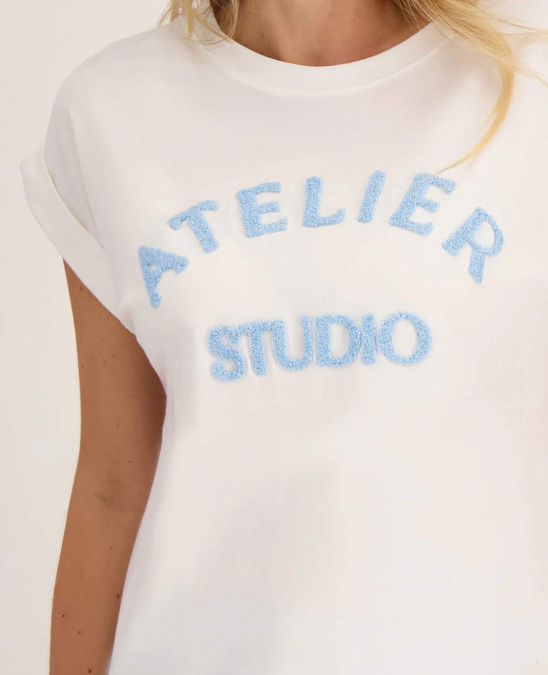 Top Romy | Wit / Sky Blue - Image 3