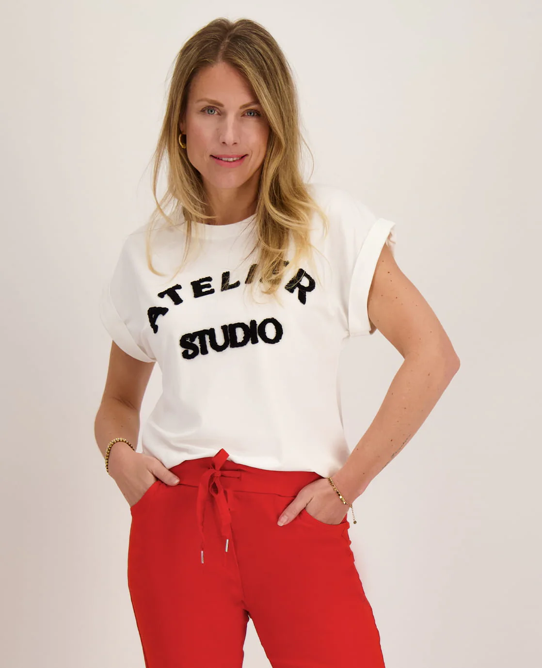 Top Romy | Wit / Zwart