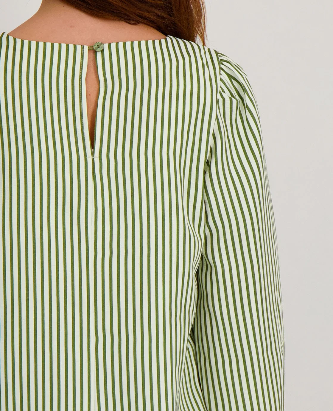 Top Ruffle | Dark Olive / Off White - Image 6