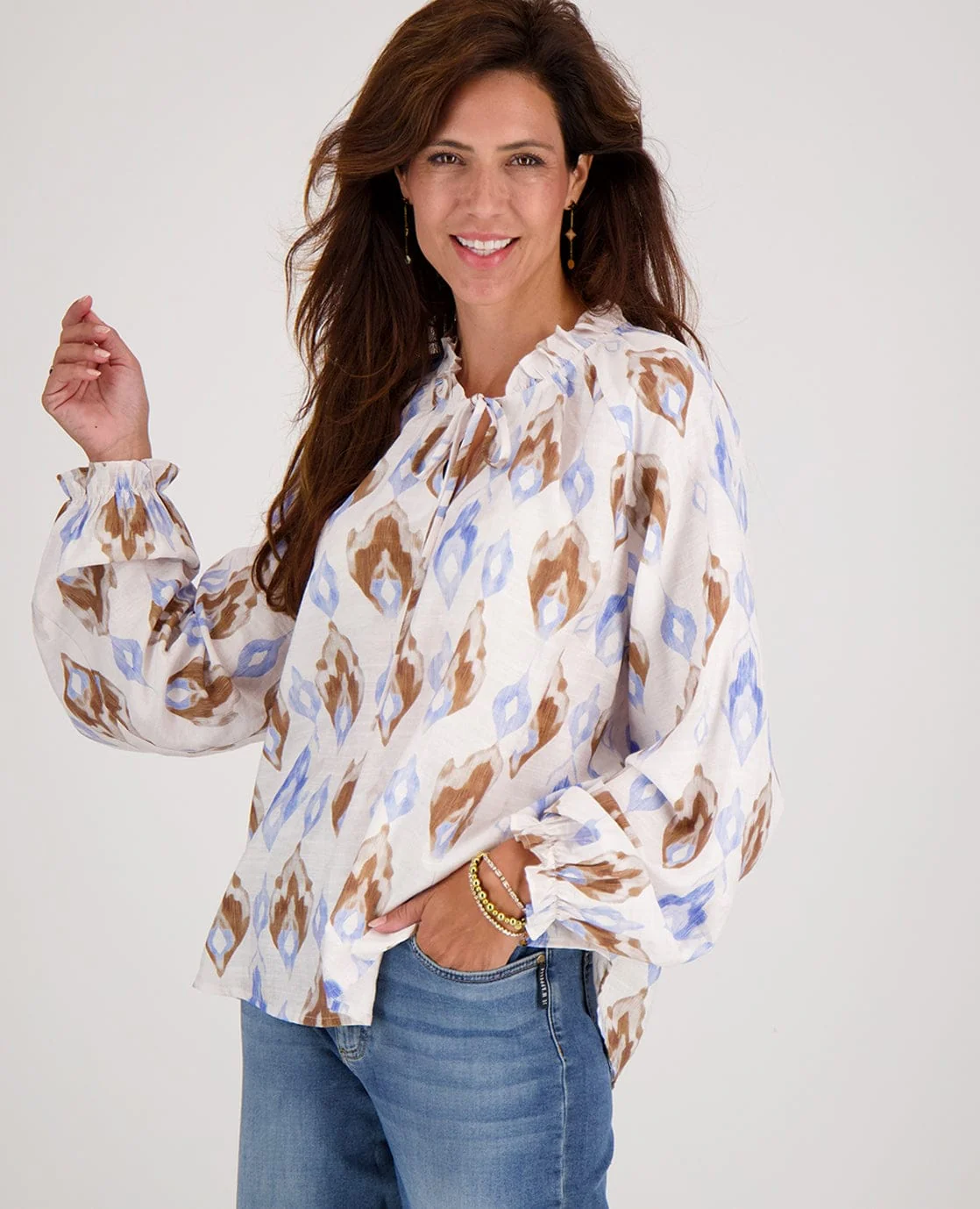 Top Ruffle | Multicolor / Blauw - Image 2