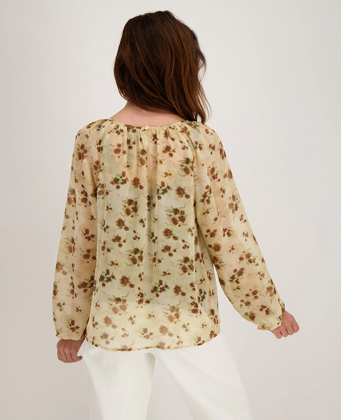 Top Seren | Soft Yellow / Brown Multicolor - Image 4