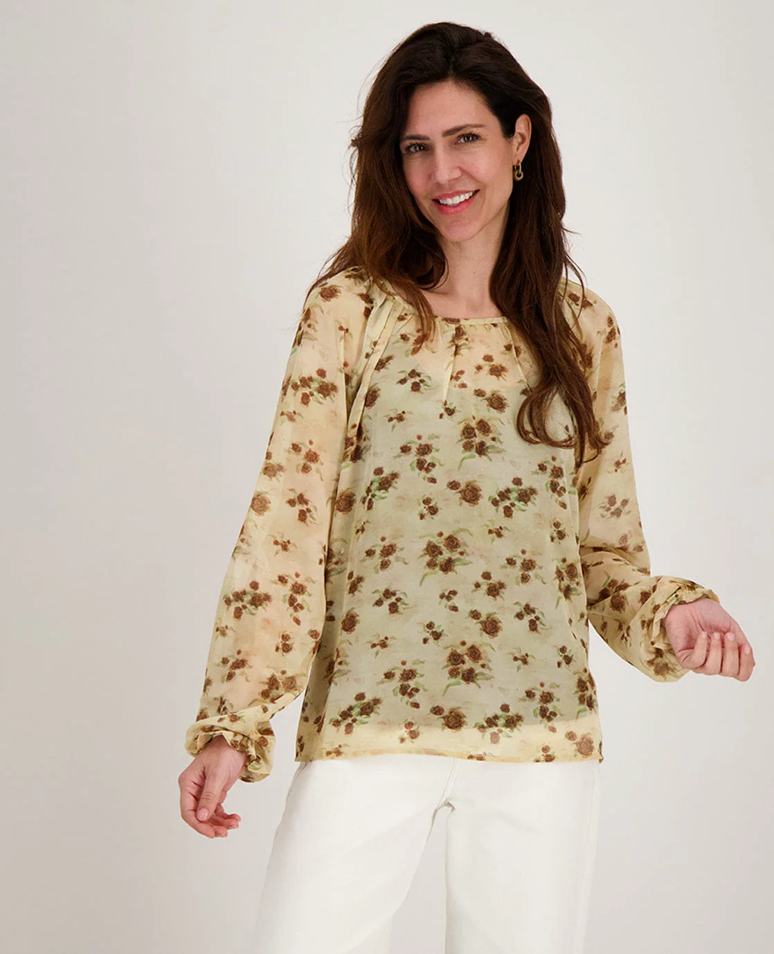 Top Seren | Soft Yellow / Brown Multicolor - Image 5