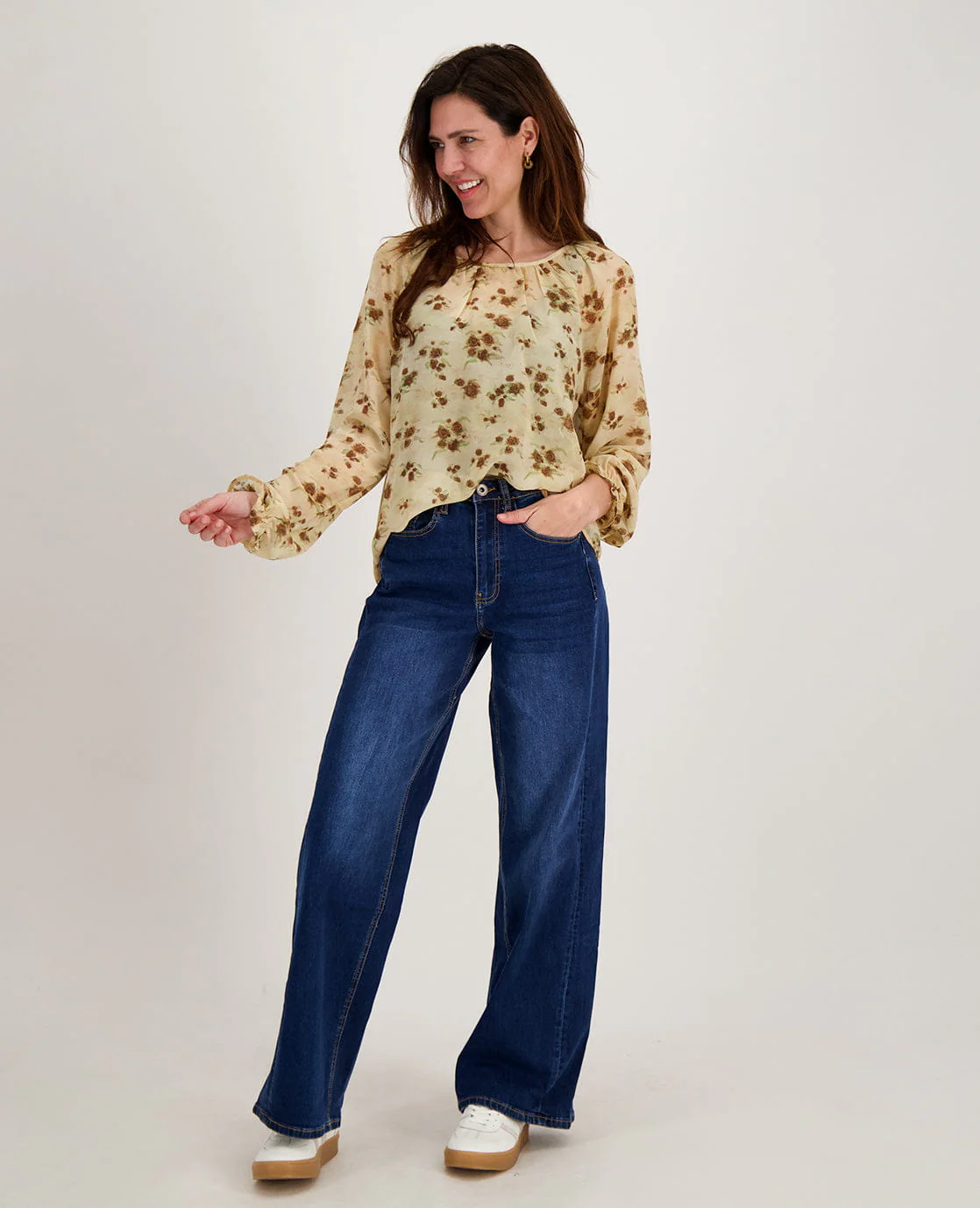 Top Seren | Soft Yellow / Brown Multicolor - Image 8