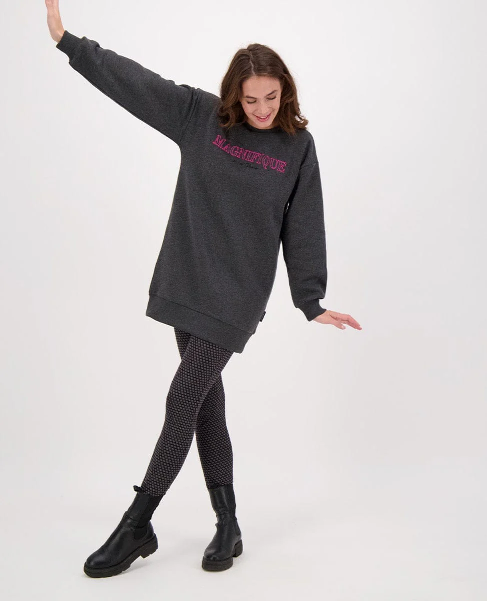 Tunic Sweater Brushed | Winter Grey Melange - Image 2