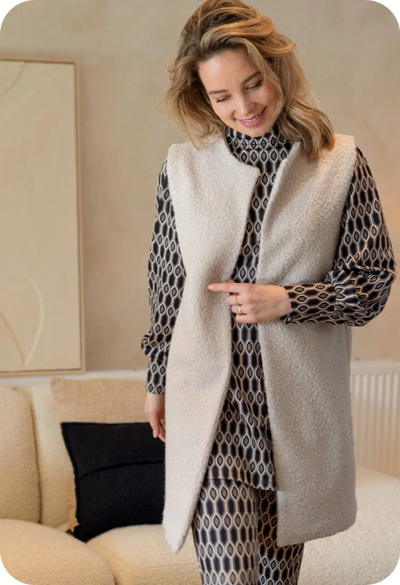 Vest Teddy Bouclé | Ecru - Image 4