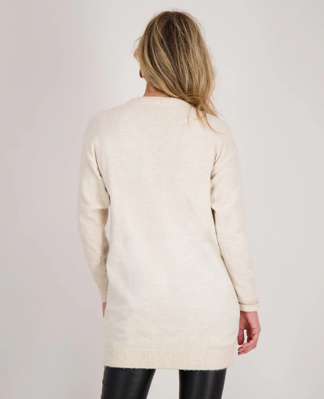 Veste Mara Longue | Ecru Melange - Image 3