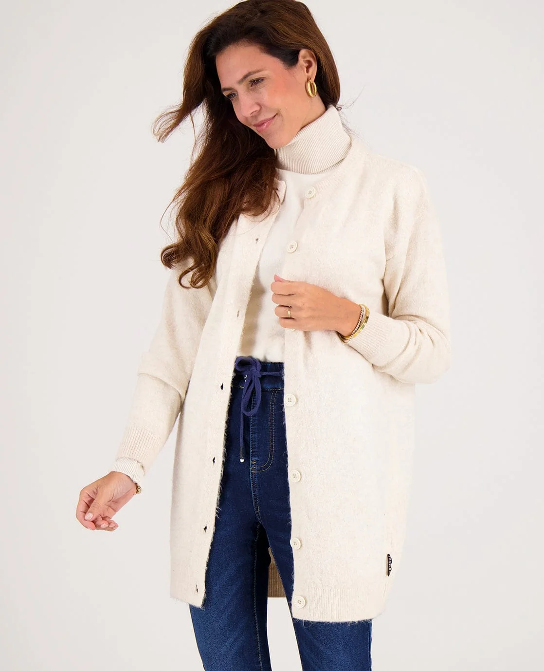 Veste Mara Longue | Ecru Melange - Image 5