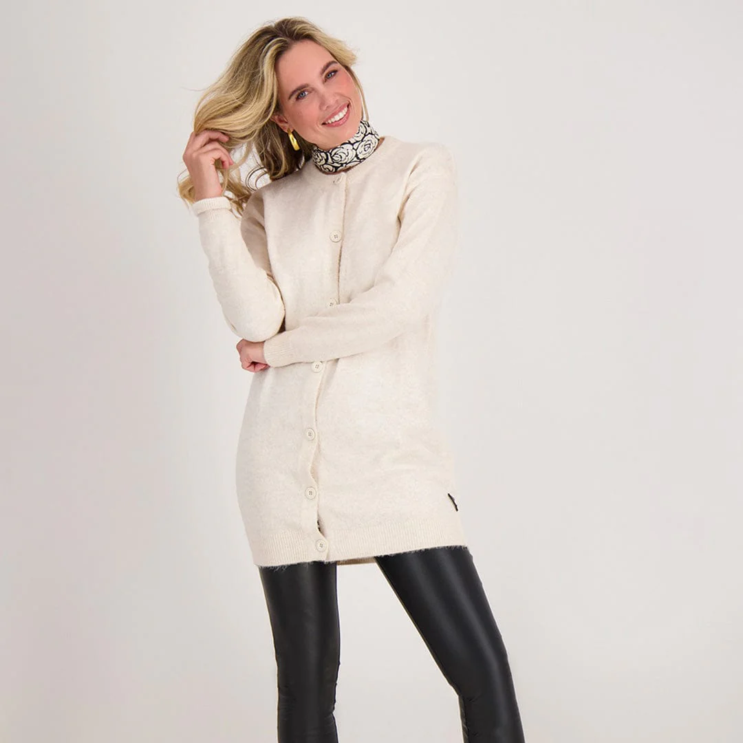 Veste Mara Longue | Ecru Melange - Image 8